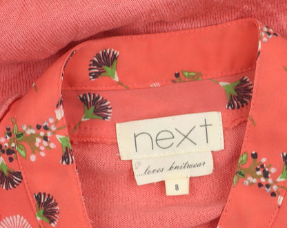 Womens UK Size 8 NEXT Pink Basic Blouse