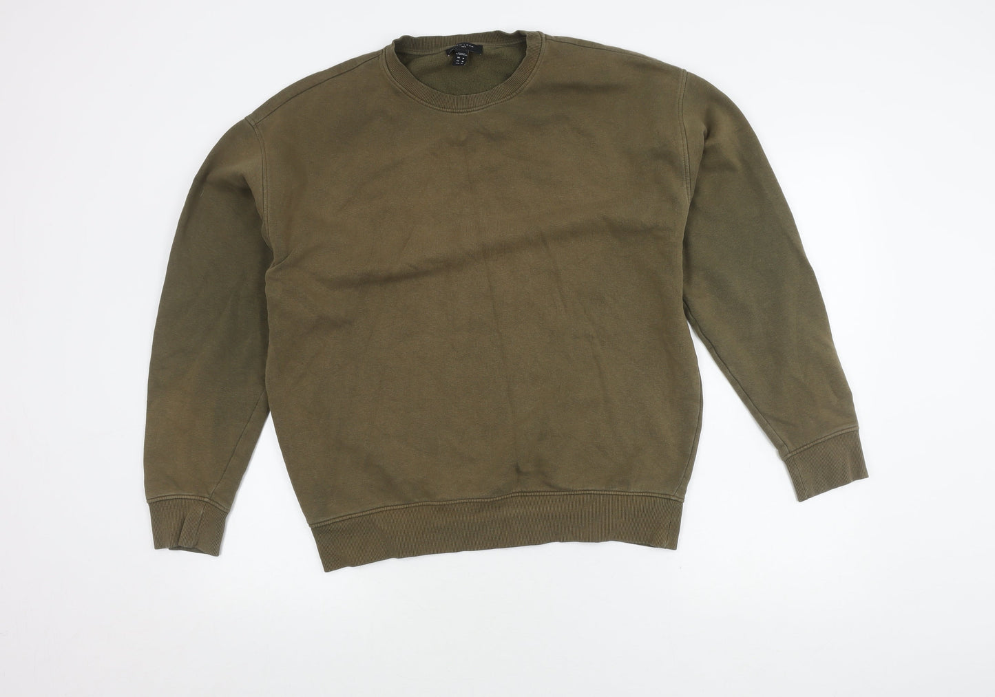 Mens UK Size M New Look Green Pullover Sweatshirt