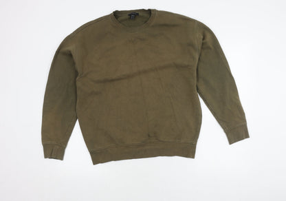 Mens UK Size M New Look Green Pullover Sweatshirt