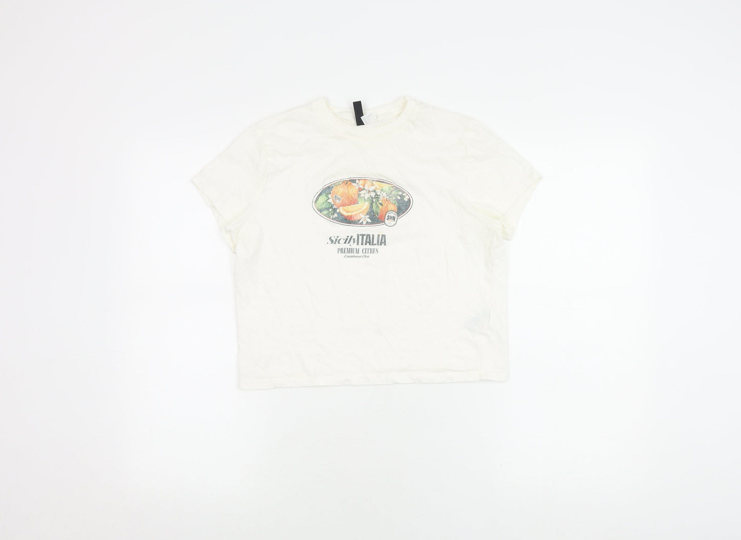 Womens UK Size 12 Divided White Basic T-Shirt