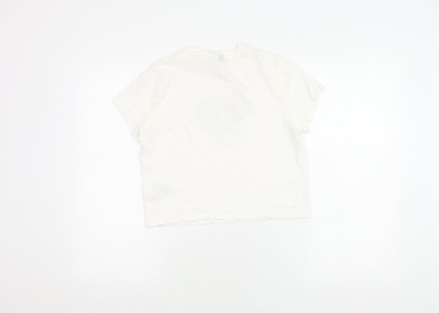 Womens UK Size 12 Divided White Basic T-Shirt