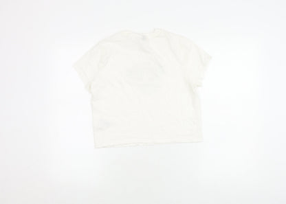 Womens UK Size 12 Divided White Basic T-Shirt