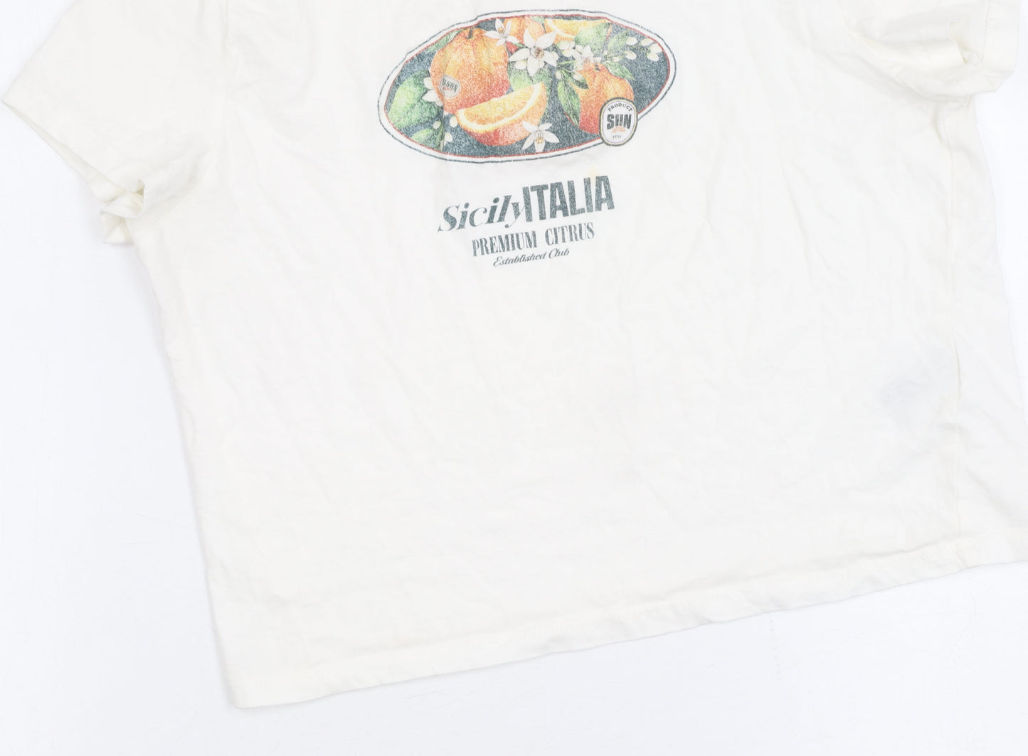 Womens UK Size 12 Divided White Basic T-Shirt