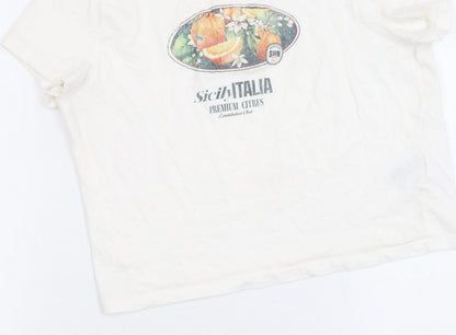 Womens UK Size 12 Divided White Basic T-Shirt