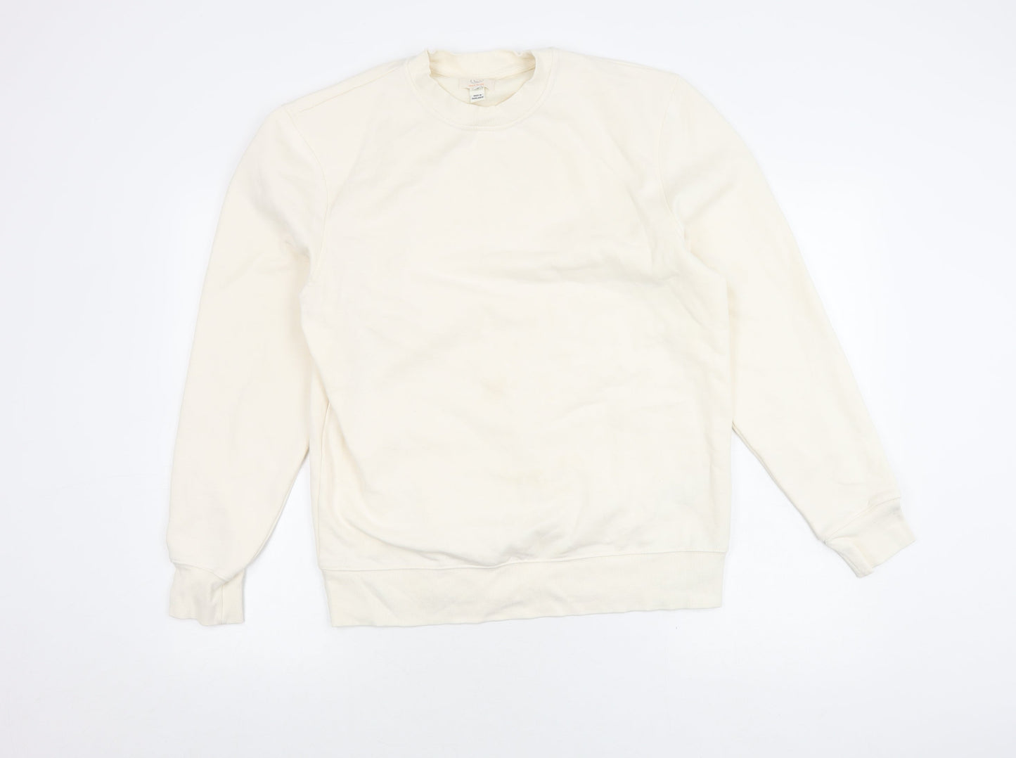 River Island Unisex White Pullover Sweatshirt - Medium