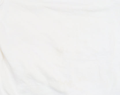 River Island Unisex White Pullover Sweatshirt - Medium