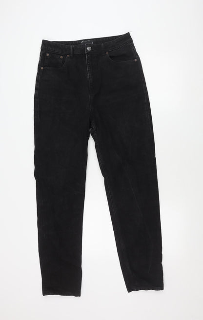 Womens UK Size L ASOS DESIGN Regular Fit Straight Black Jeans