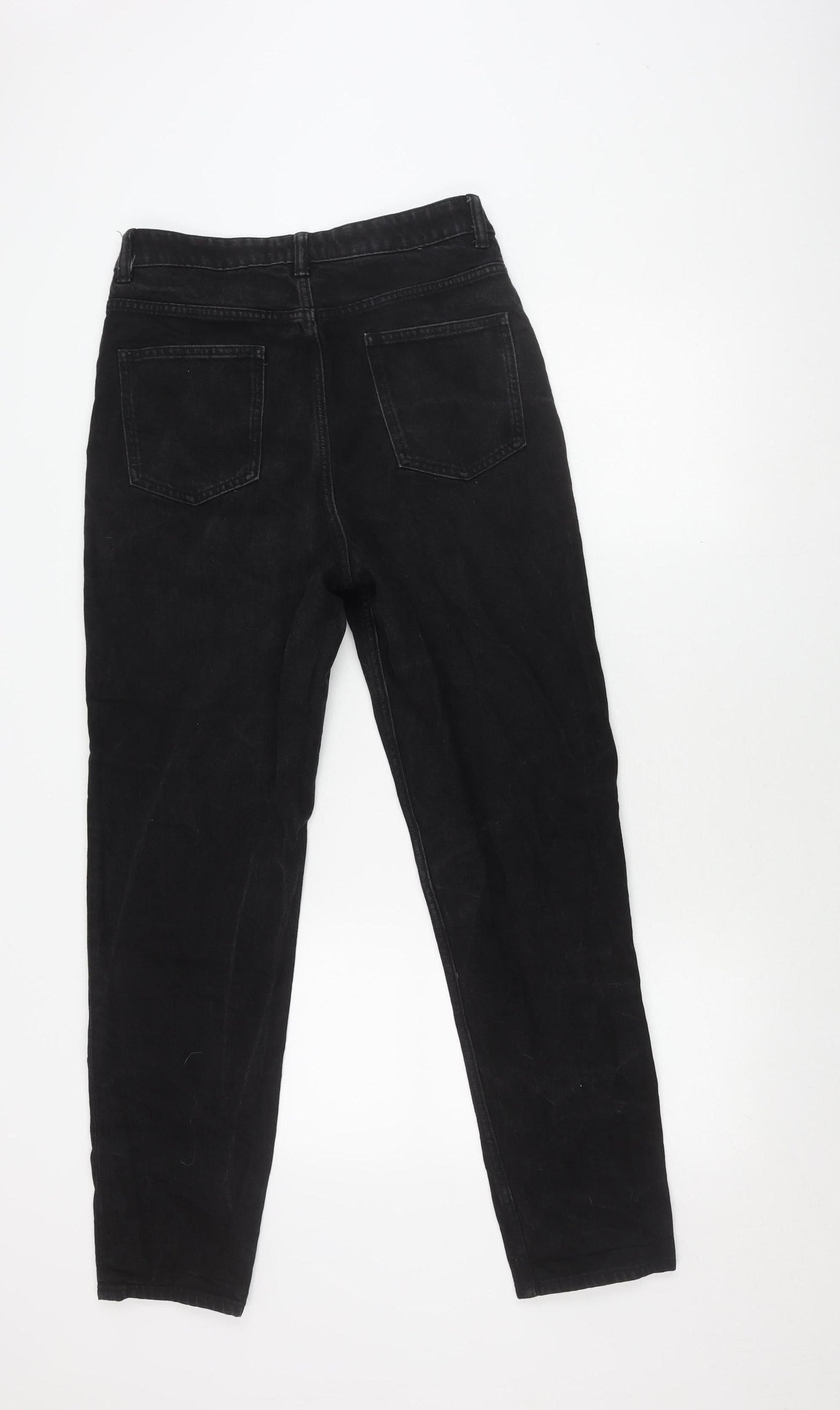 Womens UK Size L ASOS DESIGN Regular Fit Straight Black Jeans