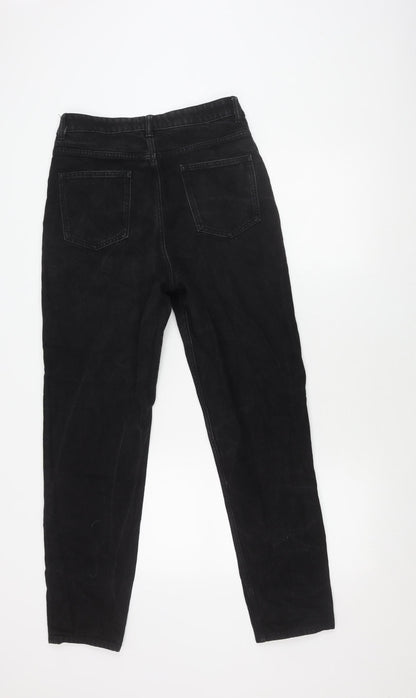 Womens UK Size L ASOS DESIGN Regular Fit Straight Black Jeans