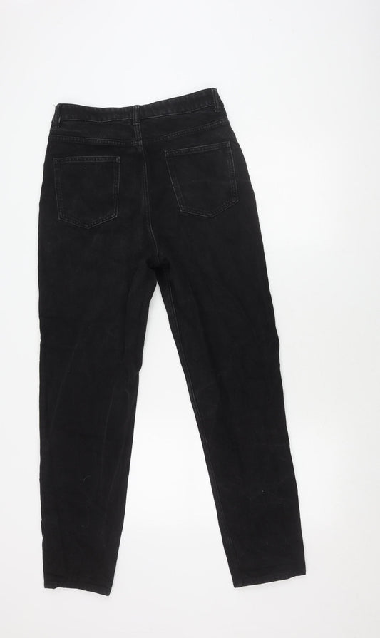 Womens UK Size L ASOS DESIGN Regular Fit Straight Black Jeans