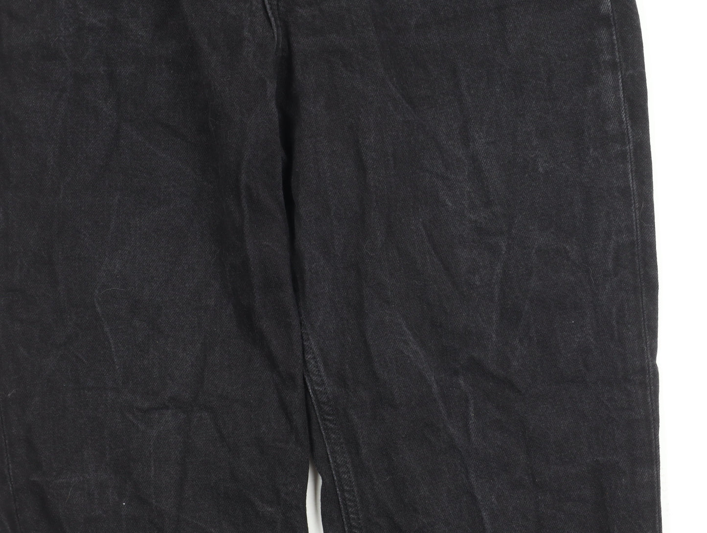 Womens UK Size L ASOS DESIGN Regular Fit Straight Black Jeans