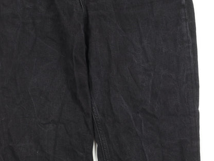 Womens UK Size L ASOS DESIGN Regular Fit Straight Black Jeans