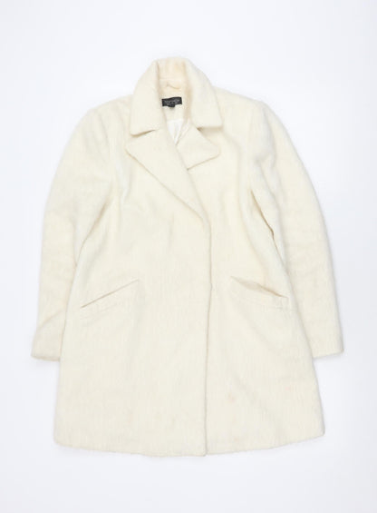Womens UK Size UK 8 Topshop Ivory Overcoat