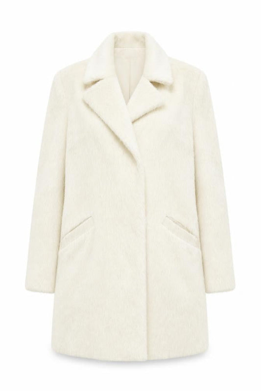 Womens UK Size UK 8 Topshop Ivory Overcoat
