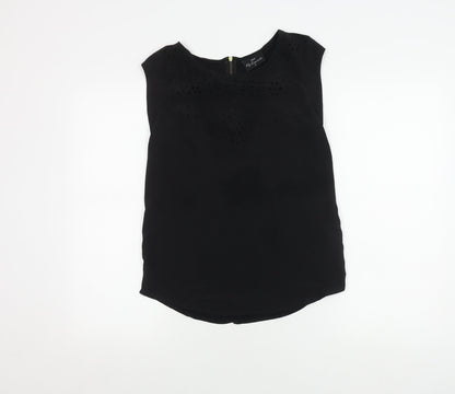Womens UK Size 8 NEXT Black Basic Blouse