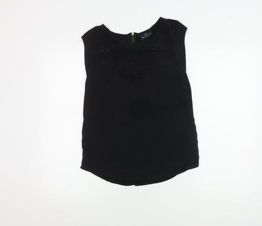 Womens UK Size 8 NEXT Black Basic Blouse