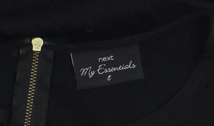 Womens UK Size 8 NEXT Black Basic Blouse