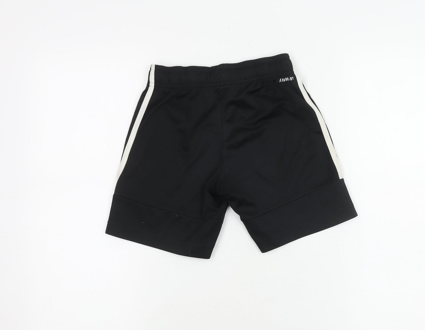 Adidas Boys Black Athletic Shorts 7-8 Years Gym Training