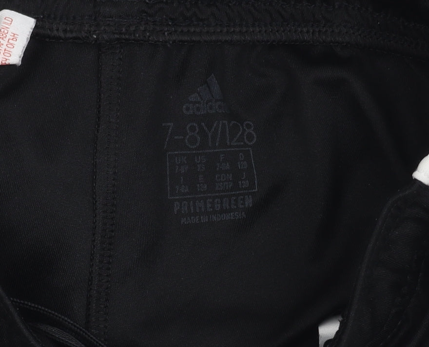 Adidas Boys Black Athletic Shorts 7-8 Years Gym Training