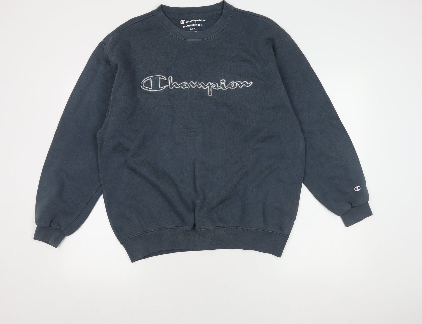 Mens UK Size L Champion Blue Pullover Sweatshirt
