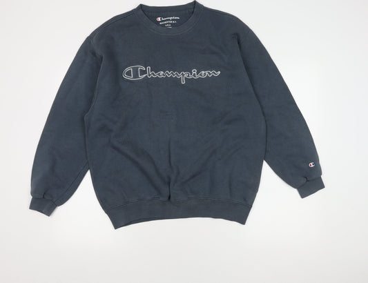Mens UK Size L Champion Blue Pullover Sweatshirt