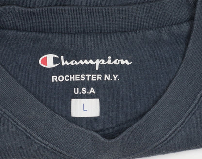 Mens UK Size L Champion Blue Pullover Sweatshirt