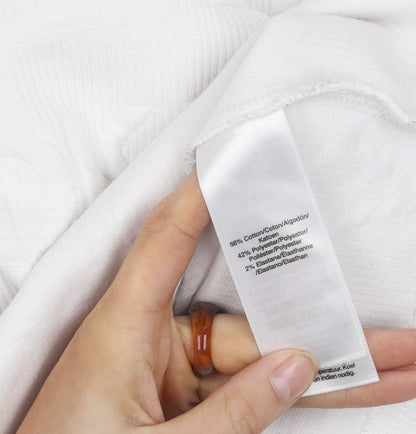 DKNY Women's White Pullover Hoodie, Small, Logo Print