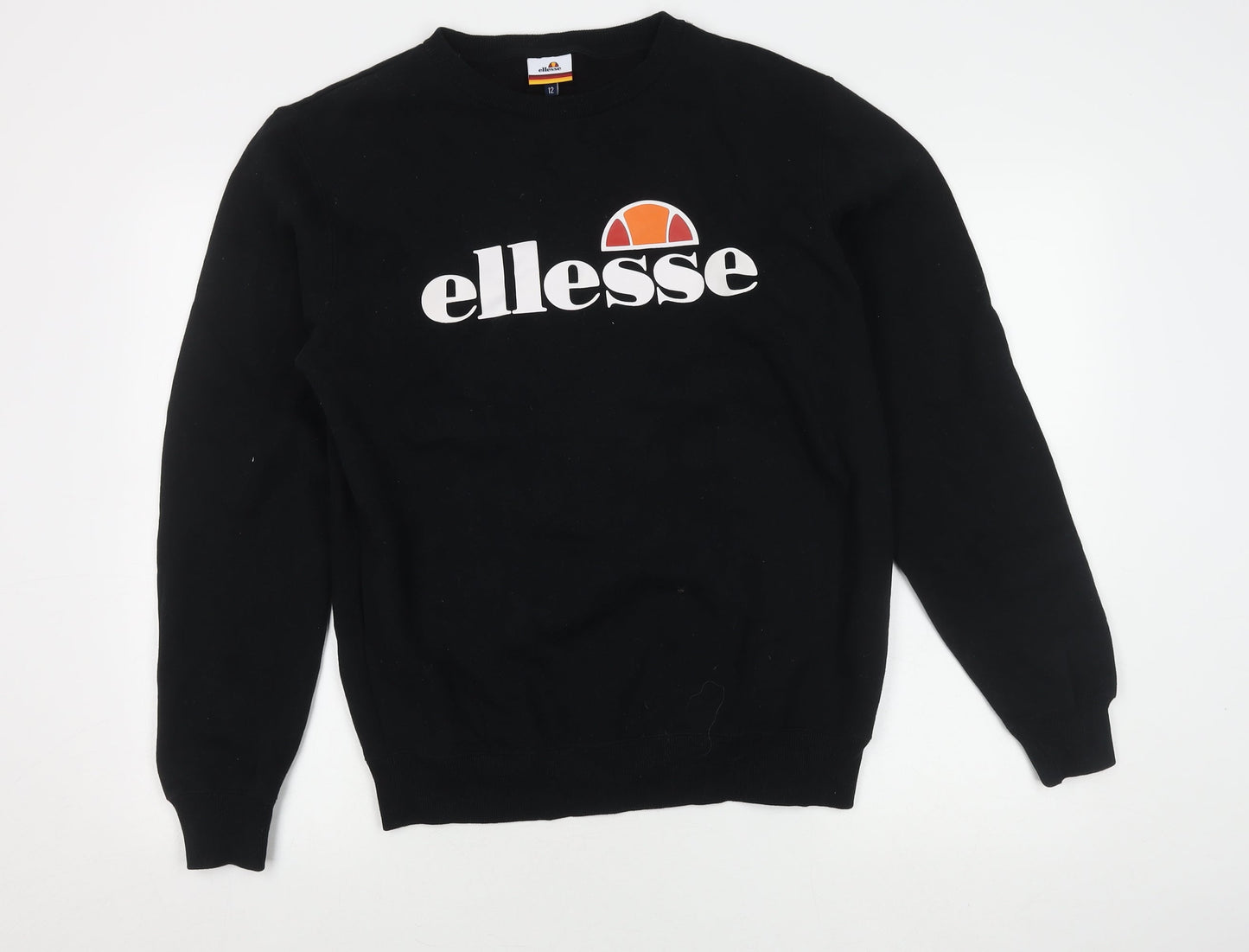 Unisex Adults UK Size 12 ellesse Black Pullover Sweatshirt
