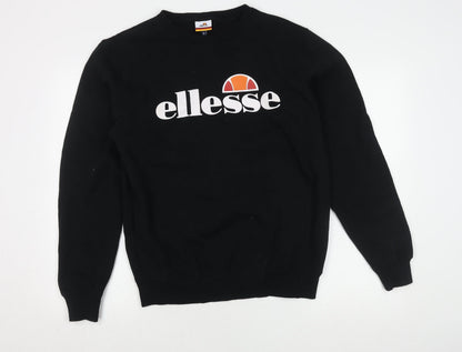 Unisex Adults UK Size 12 ellesse Black Pullover Sweatshirt