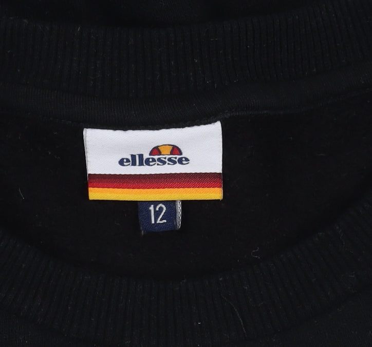 Unisex Adults UK Size 12 ellesse Black Pullover Sweatshirt