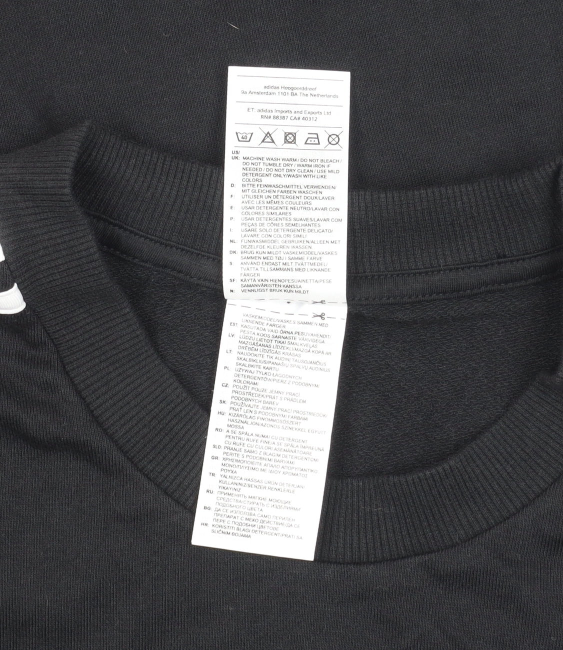 Adidas Black Logo Long Sleeve Dress XS