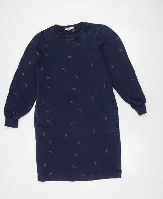 White Stuff Women's Blue Shift Dress, Size 8, Pockets