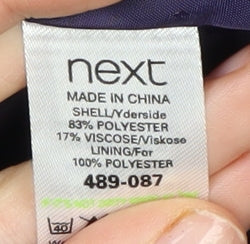 Next Women's Grey Check Blazer Size 8 Single-Breasted