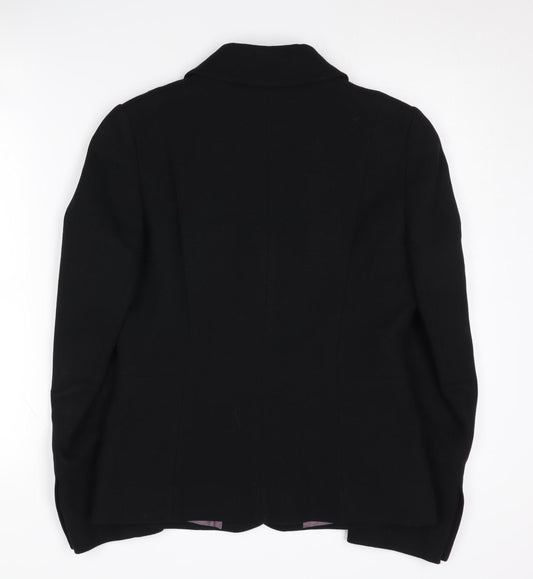 Hobbs Women’s Black Blazer Size 10 with Notch Lapels