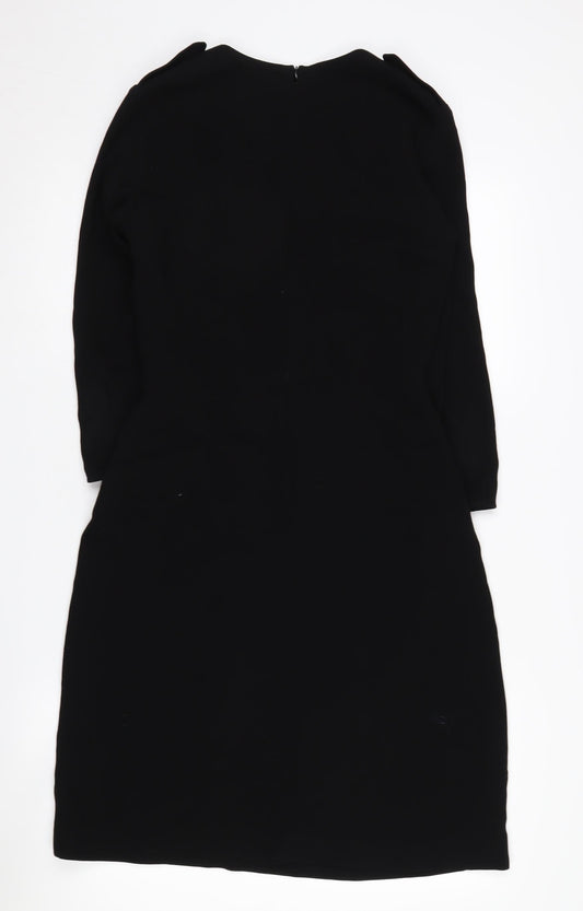 Burberry Women Black Dress UK 6 Long Sleeve Zip