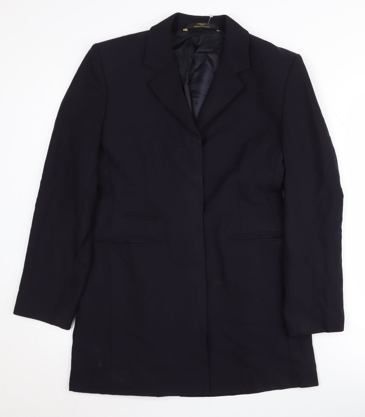 Marks and Spencer Women's Black Long Suit Jacket Size 10
