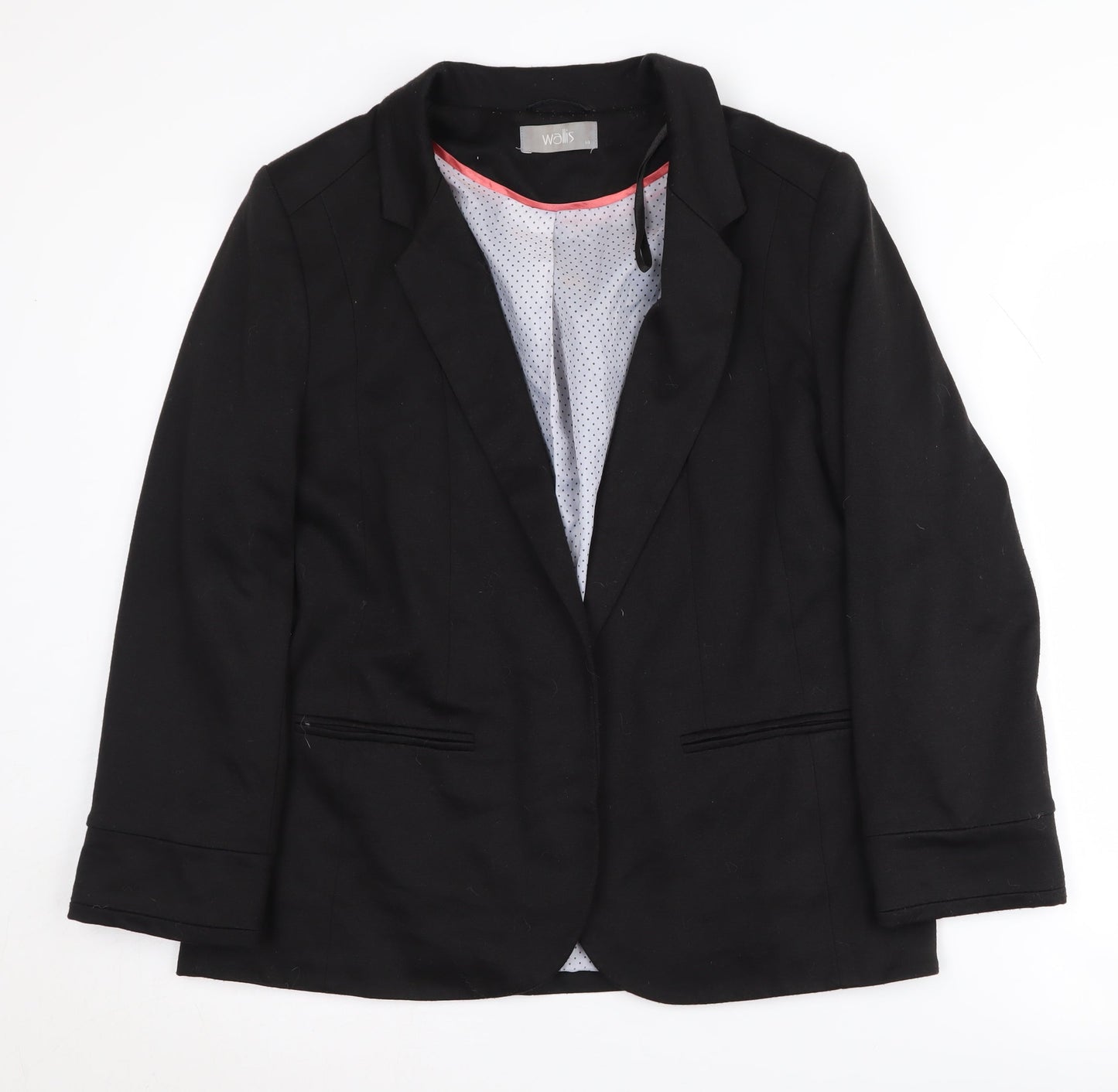 Wallis Women's Black Blazer Size 14 Lined