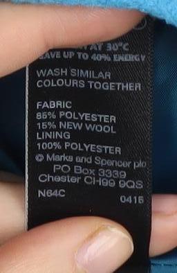 Marks and Spencer Women's Blue Pencil Skirt, Size 8