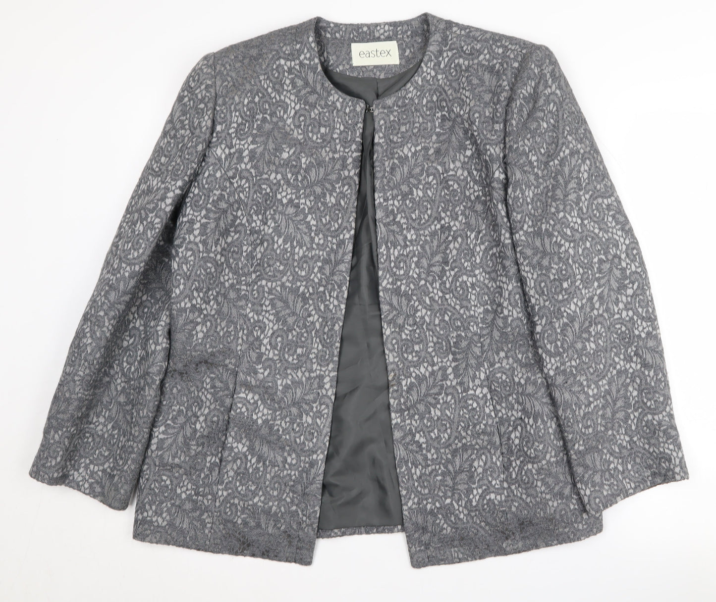 Eastex Grey Paisley Suit Jacket Women Size 12
