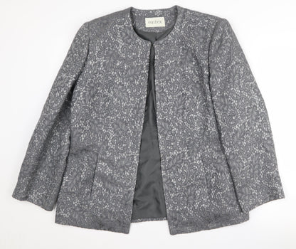 Eastex Grey Paisley Suit Jacket Women Size 12