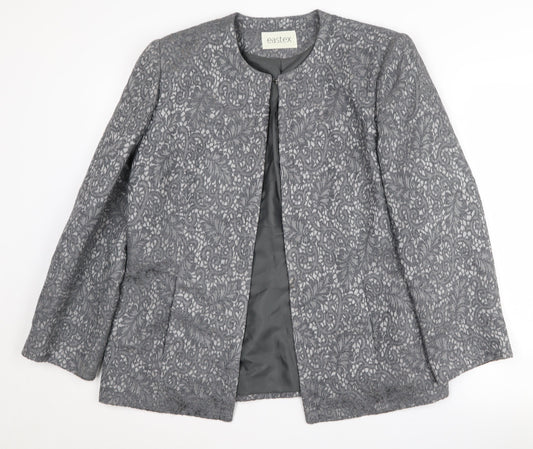 Eastex Grey Paisley Suit Jacket Women Size 12