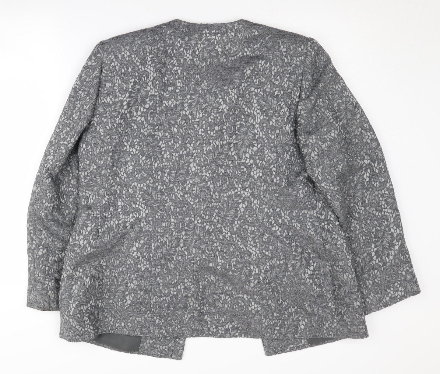 Eastex Grey Paisley Suit Jacket Women Size 12