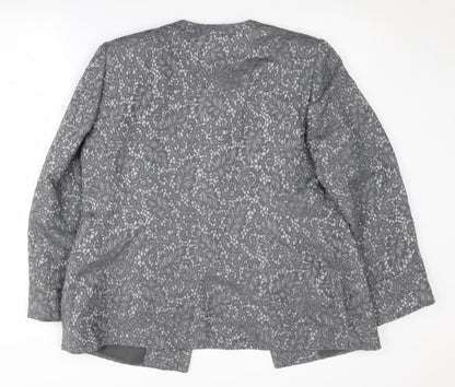 Eastex Grey Paisley Suit Jacket Women Size 12