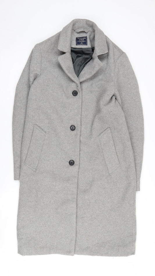 Abercrombie & Fitch Women's Grey Wool Blend Coat XS