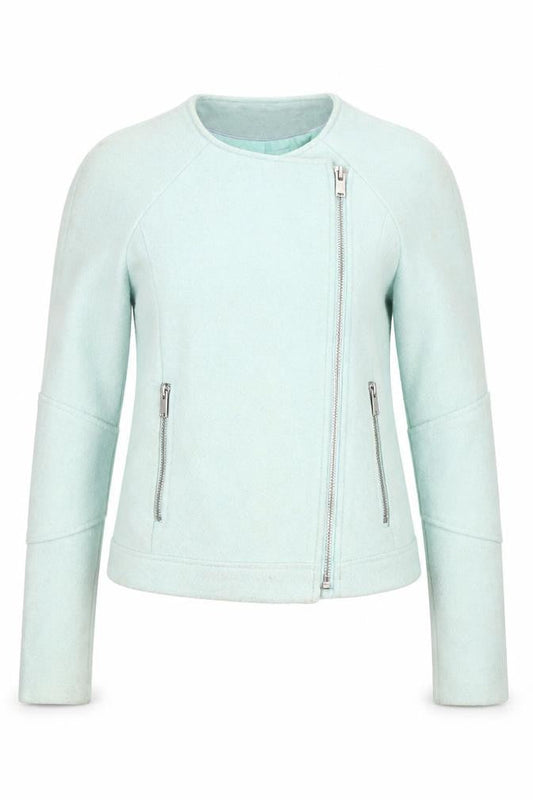 Marks & Spencer Women's Blue Biker Jacket Size 8