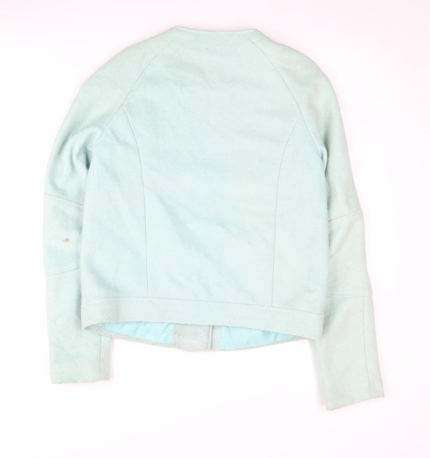 Womens UK Size 8 Marks and Spencer Blue Biker Coat