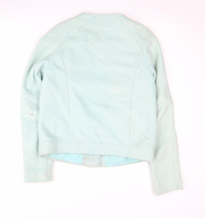 Womens UK Size 8 Marks and Spencer Blue Biker Coat
