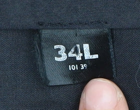 Mens UK Size 34L Ciro Citterio  Casual Workwear Black Trousers