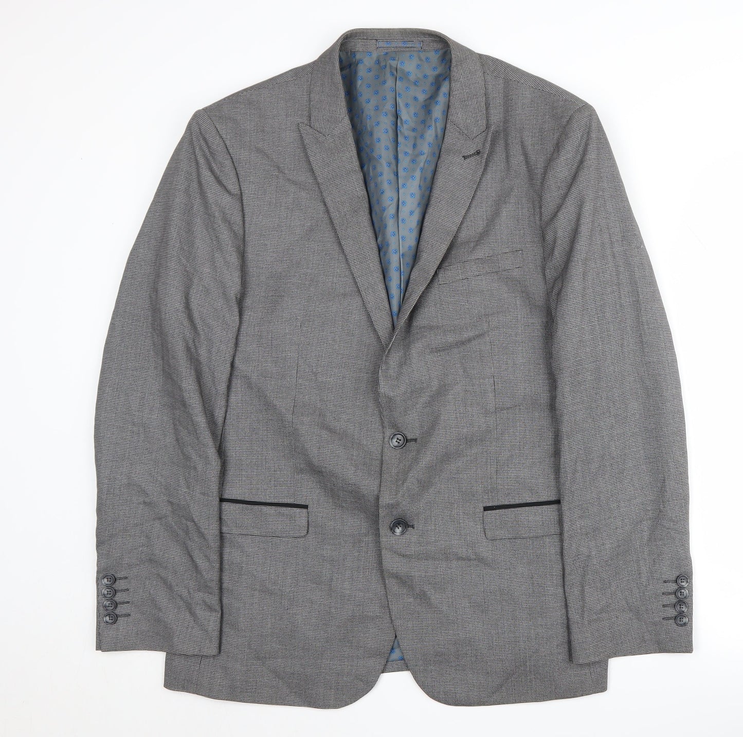 Mens UK Size 42 Fellini Regular Grey Suit Jacket