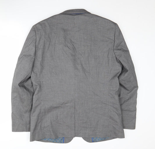 Mens UK Size 42 Fellini Regular Grey Suit Jacket